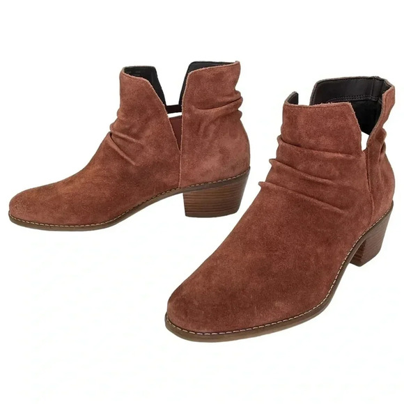 Cole Haan Alayna Mahogany Suede Leather Womens Ankle Boots Size 6.5M - Picture 8 of 11